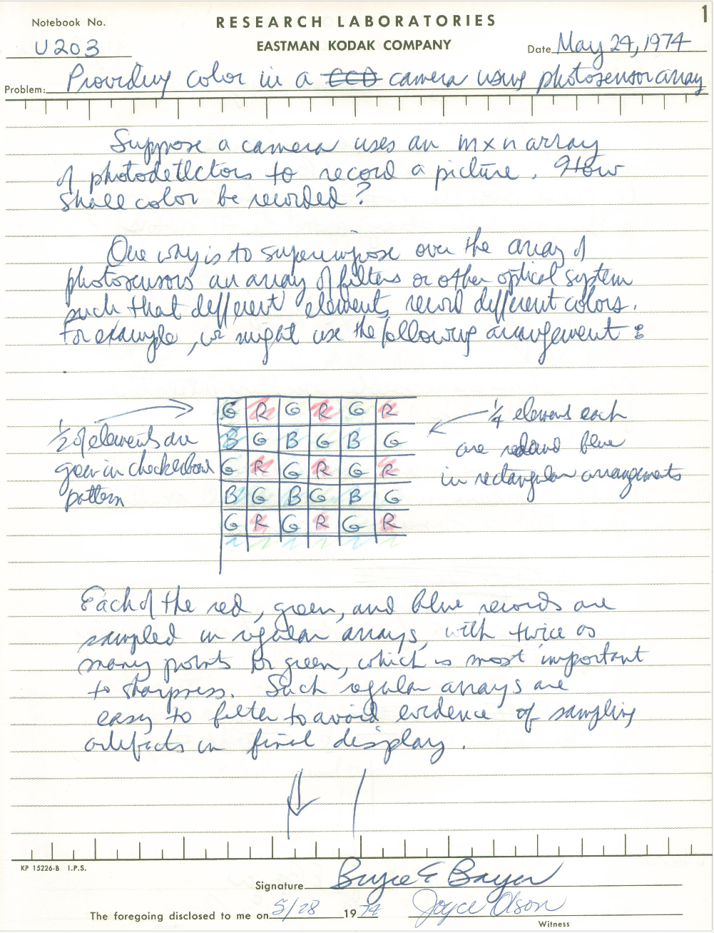 Eastman Kodak Company Research Laboratories notebook #U203