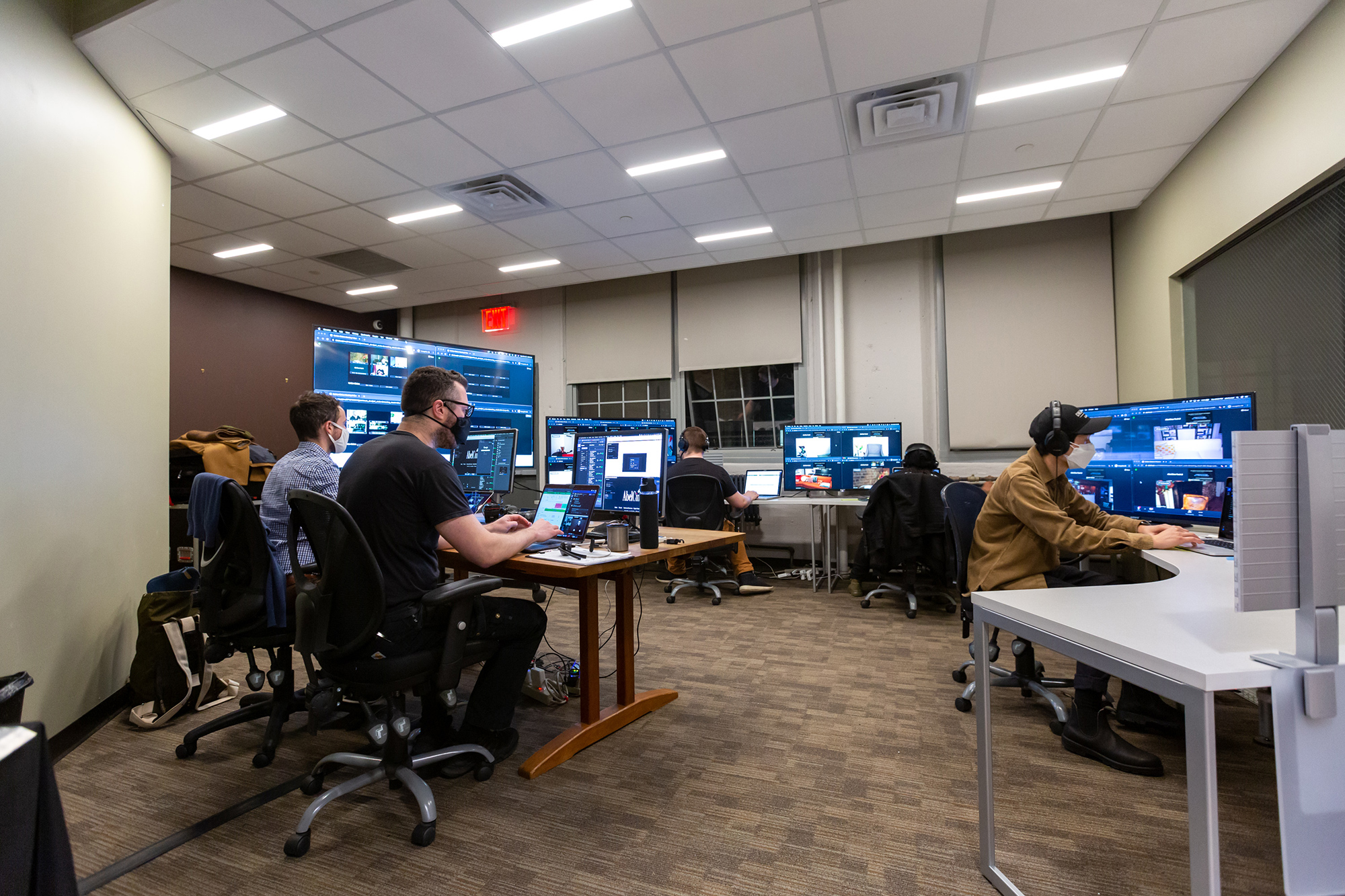 Our technicans set up a remote control room in our Brooklyn location.