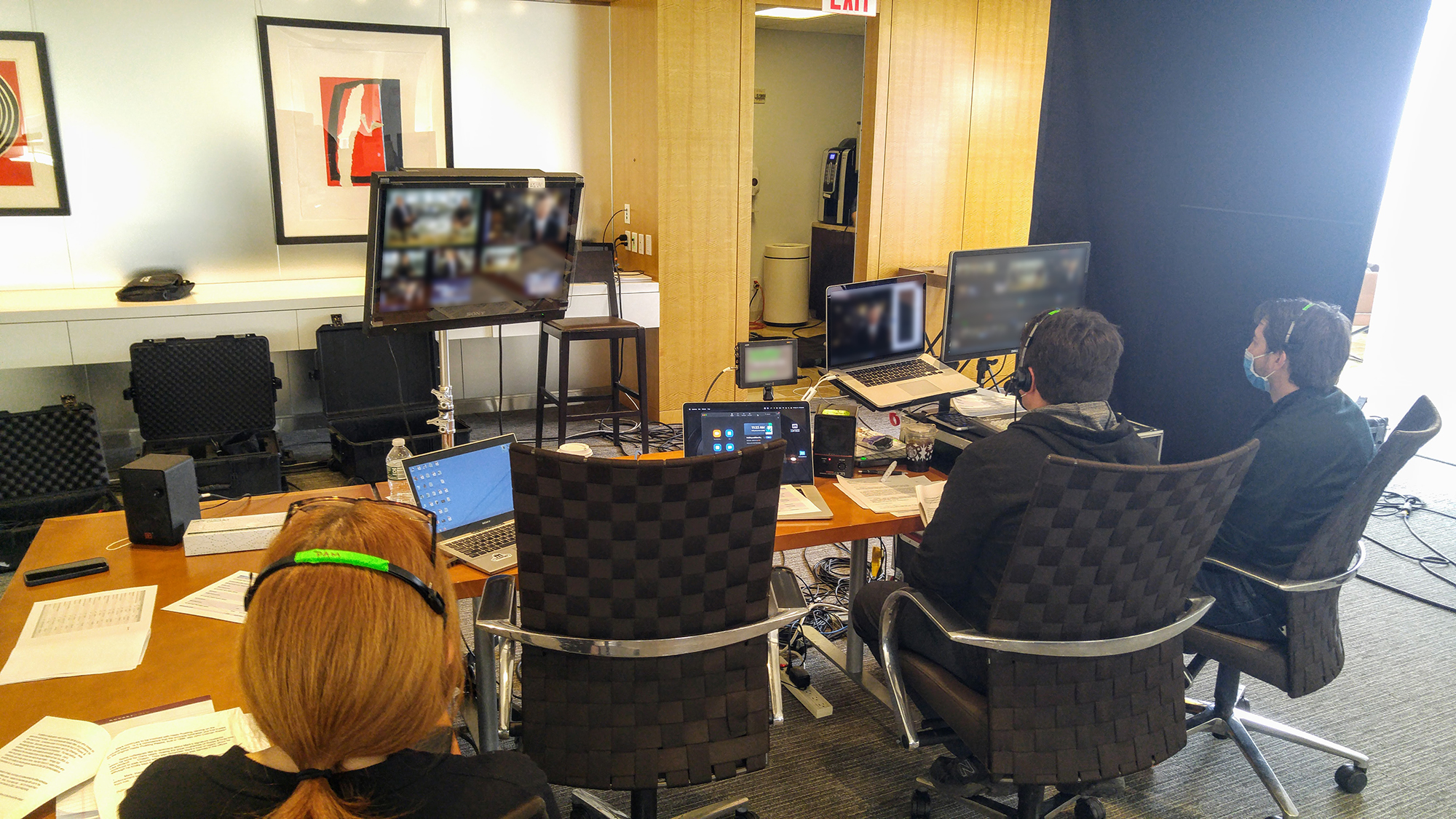 Though the meeting featured 350+ participants in various locations, A/V was run remotely from NYC.