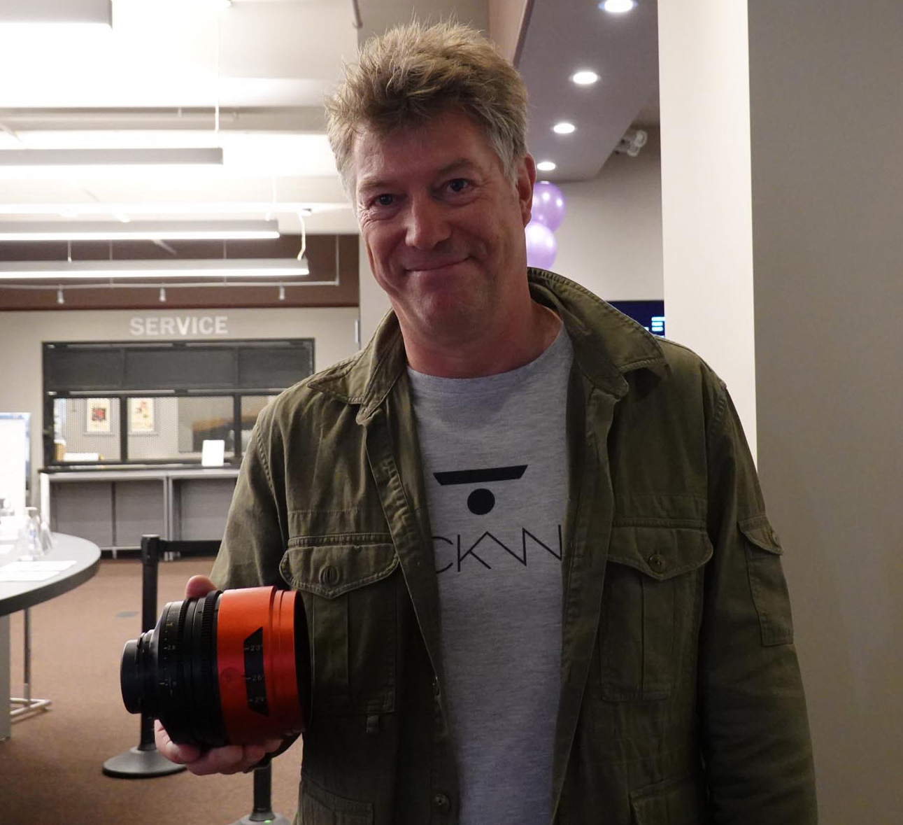 Neil Fanthom, Co-Founder of TRIBE7, with a BLACKWING7 SKIN upgraded lens