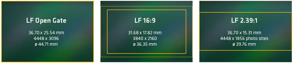 ARRI ALEXA LF Sensor Comparision