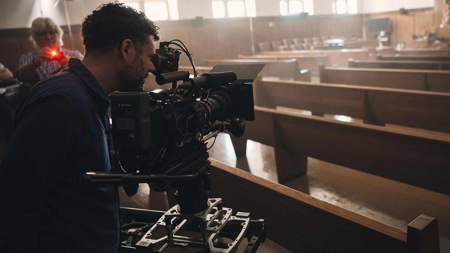 DP Tom Bergmann on set