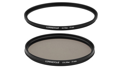 Luminesque 77mm Circular Polarizer and UV Slim PRO Filter Kit