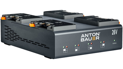 Anton/Bauer 26VLP4 4-Position 26V Lithium-ion Battery Charger - Gold Mount Plus