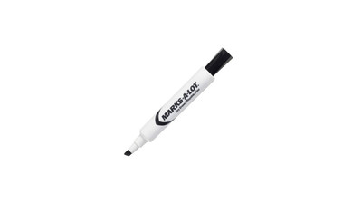 Marks-A-Lot Dry Erase Marker - Black (12-Pack)