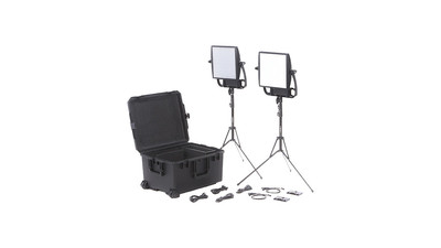 Litepanels Astra 6X Traveler Bi-Color Duo 2-Light Kit with Gold Mount Battery Brackets