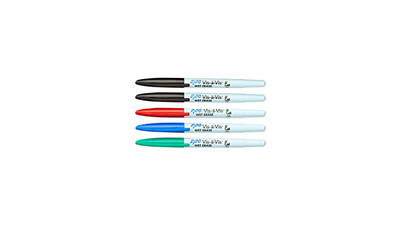 Expo Vis-A-Vis Wet Erase Markers - Fine Point, Assorted Colors (4-Pack)