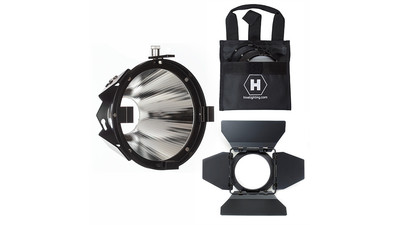 HIVE Lighting Par Reflector Attachment, Barndoors and 3 Lens Set (Medium, Wide, Super Wide) with Bag for Hornet 200-C