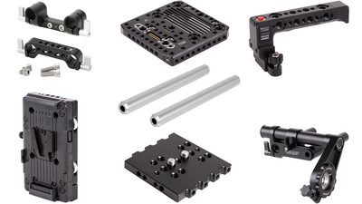 AbelCine Wooden Camera RED DSMC2 Accessory Bundle with Pass Through Top Plate - V-Mount