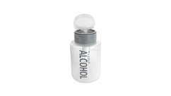 Alcohol Push Down Dispenser - Clear, Labeled Bottle (9 oz)