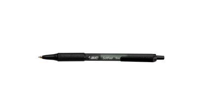 BiC Soft Feel Retractable Ball Pen - 0.8mm, Black (12-Pack)