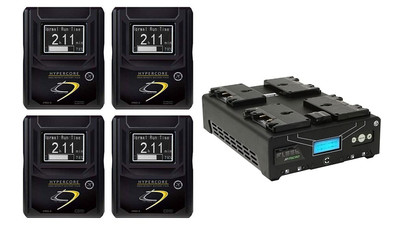 Core SWX Fleet Q Four Position Simultaneous Charger & 98Wh Hypercore 9 Mini 3-Stud Li-ion Battery Kit