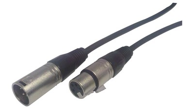 XLR 4-pin Male to Female Power Cable - 12"