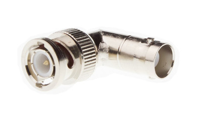 BNC Right Angle Male to Female Elbow Adapter, 50 oHms
