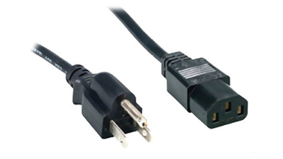 Standard PC Power Cord, Black - 6'