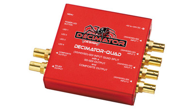 Decimator QUAD 4-Channel 3G/HD/SD-SDI Multiviewer with SDI & Composite Outputs