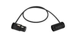 Cable Techniques Low-Profile XLR 3-Pin Adjustable Angle Cable - 18", Black