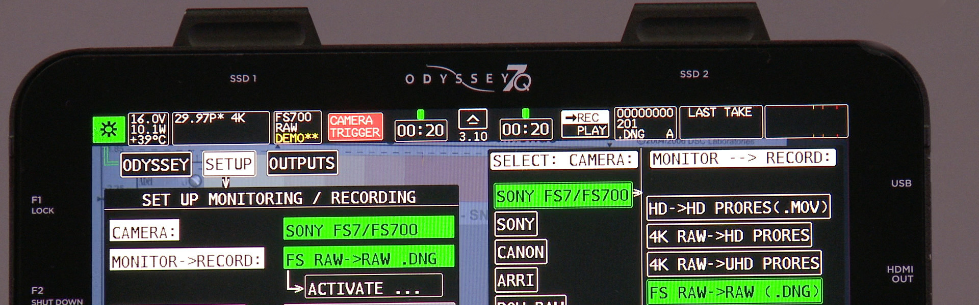 Header image for article At the Bench: Sony FS700 & HXR-IFR5 RAW Recording